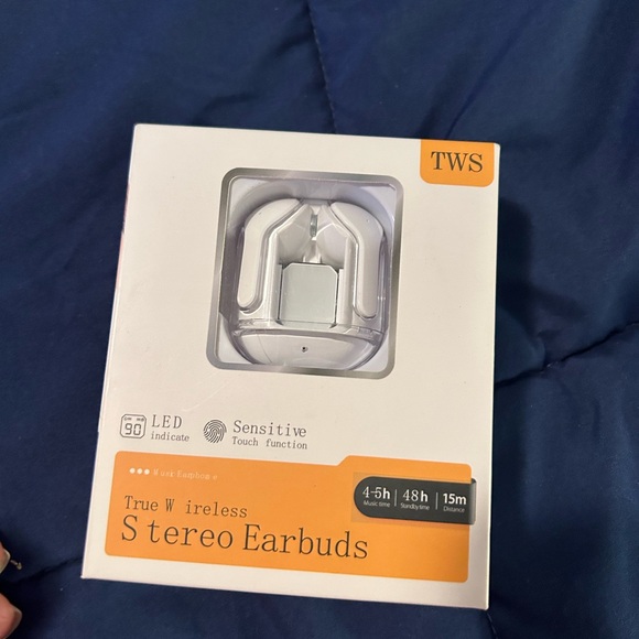 TWS • 2 Wireless Stereo Earbuds Sets • Sensitive Touch Function • Black & White - Picture 4 of 6